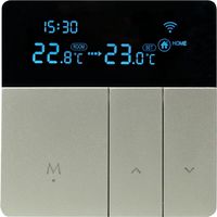 Thermostat intelligent Thermostat de chauffage Thermostat de chauffage par le sol électrique 16A Thermostat de chauffage par le sol électrique gris tonchean