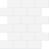 Crédence adhésive pour cuisine et salle de bain, carrelage adhésif imitation carrelage blanc, carrelage mural adhésif imperméable en PVC 3D Metro, 4 pièces (blanc, 5 feuilles)