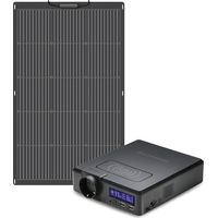Power Station Solar Generator AC Power Bank 200W 154Wh with 100 W Monocrystalline Solar Panel for Outdoors Camping Travel Emergency Allpowers S200