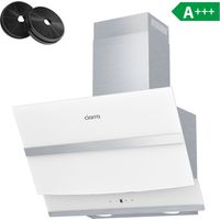 CIARRA 736NWH60 650 m3/h A+++ Kopffreie Dunstabzugshaube 60cm Kopffreihaube WIFI- APP Touch-Steuerung mit 2 Kohlefilter Abluft Umluft Weiß