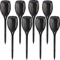 Solaire lampes 33 LED 72cm Décor de jardin extérieur à lumière vacillante - 8 Pack