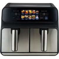 Friggitrice ad aria calda ProfiCook PC-FR 1287 H, doppia camera da 8 litri, libera installazione, 2200 W, acciaio inossidabile, colore nero