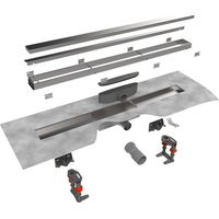 Easy Drain Compact TAF caniveau d'évacuation plaque simple 70cm 30mm avec grille design Zero acier inoxydable