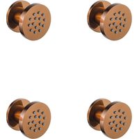 Fortifura Calvi douche latérale - 5 cm - ronde - 4 pièces - Cuivre brossé PVD (Cuivre)
