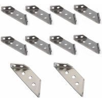 Eckstrebe, Metall-Eckwinkel, Edelstahl-Winkelwinkel, Reparaturbefestigung, Dreieck-Eckwinkel für Möbel, Regal, Schrank, Tisch, Stuhl, 20 Stück