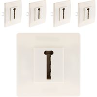 Lot de 5 prises téléphone 8 plots vis + griffes Blanc - Diwone