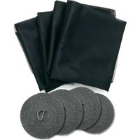 Facilitys – Moustiquaire de fenêtre lot de 4 – Dimensions 130x150 cm – 100% polyester noir – Installation sans perçage avec bandes adhésives
