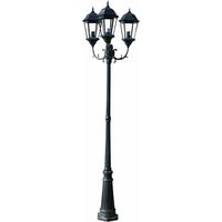 vidaXL Garden Light Post 3-arms 230 cm Dark Green/Black Aluminium