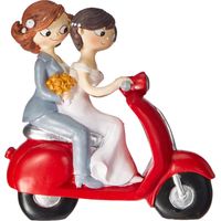 Mopec Y961 Figura per Torta-Coppia di spose Fun Pop & in Moto, 17 cm