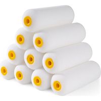 Rouleau à peinture en mousse, lot de 10 rouleaux à peinture, mini rouleau à peinture, rouleau à peinture en mousse absorbante, rouleau à peinture