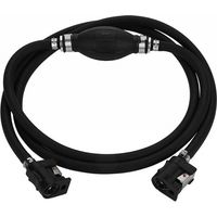 Manguera de combustible de 2 m con conectores para motor fueraborda, diámetro interior de 8 mm, kit de tanque de combustible negro resistente.
