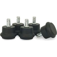 5 patas fijas para silla de oficina, 3,5 cm de alto, vástago de 11 mm, plástico duro negro, apto para base de estrella