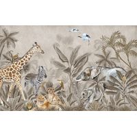 Papier peint panoramique Enfants - Animaux de la Jungle - 408 cm x 255 cm