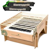 3x CasusGrill Öko Einweggrill Einmalgrill 100% Nachhaltig