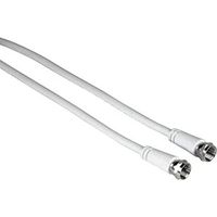 Hama 00011898 - Koaxialkabel (3 m, F M, F M, Stecker/Buchse, Nickel, Weiß)