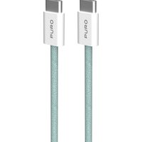 PURO PUCCCFABK415MTNGRN USB Kabel USB 2.0 1,5 m USB C Grün, Weiß