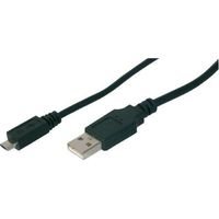 ASSMANN Electronic A/micro-B, 3m cable USB USB 2.0 USB A Micro-USB B Negro