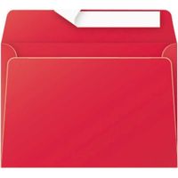 CLAIREFONTAINE Briefumschlag Clairefontaine Pollen® DIN C6 162 x 114 mm (B x H) ohne Fenster 120g/m² mitHaftklebung Papier kirschrot 20 St./Pack.