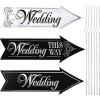Panneau de signalisation routière en plastique ondulé pour mariage