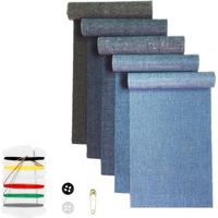 (8 x 51cm)Patch Thermocollant,5 rouleaux de Patchs Jean Thermocollant Autocollant Patch Denim Patches à Repasser pour jeans pour enfants adultes