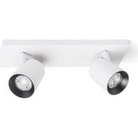 Faretto KENNY II plafoniera/applique bianco/nero 230V GU10 2x35W