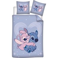 Parure de lit réversible Stitch et Angel 240x220 cm – 100% coton – Lavage machine à 40° – Décoration Disney multicolore – Aymax