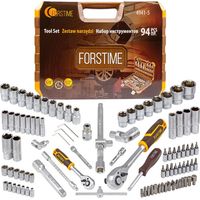 Werkzeugset, Schraubenschlüssel, Steckschlüssel, Bits, Werkzeugkoffer, 94-teilig