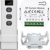 Kit de commande de volet roulant sans fil avec télécommande, interrupteur sans fil avec télécommande RF et module récepteur pour volets roulants, stores, stores