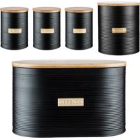 Typhoon Otto Black 5 Piece Kitchen Storage Set