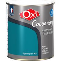 Vernice Oxi Muri e Rivestimenti Cocooning Opaca Velours Acquamarina 2,5l - Oxi