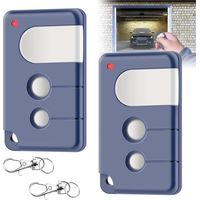 Lot de 2 ouvre-porte de garage : émetteur portatif de garage compatible avec Chamberlain 84335EML, 84333E, 94333E, ouvre-porte de garage, télécommande de porte de garage, 433,92 MHz Télécommande de