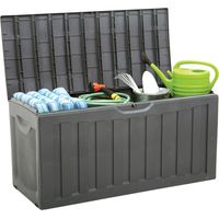Thinia Home 340 Liter Aufbewahrungsbox aus Kunstharz für den Außenbereich, 118 x 53 x 57 cm