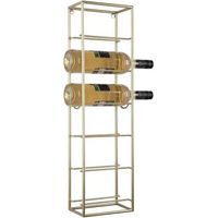 Present Time porta-bottiglie da muro singolo dorato 66 cm