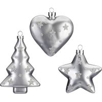 APPENDINO VETRO ALBERO STELLA CUORE ASS ARGENTO CM 9