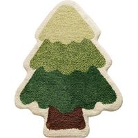 Weihnachtsbaum-Badematte fürs Wohnzimmer, saugfähige und waschbare grüne Matte, rutschfeste Duschmatte, weiche, dicke und strapazierfähige Weihnachts-Fußmatte für die Badewanne, Weihnachtsdekoration C