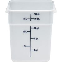 Boîte à provisions carrée Camsquare - 25.6x31x32 cm - Blanc - Lot de 6 - Cambro