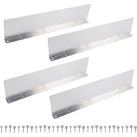 Lot De 4 Gouttières Droites en Aluminium pour Gouttières, Mini Gouttières pour Abris, Bande De Toit pour Gouttière, Gouttière pour Abri De Jardin Carport Terrasse