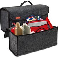 Organisateur de Coffre de Voiture - Grande Sacoche De Rangement - Gris - Portable et Antidérapant