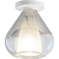 Lila - Plafonnier Rond D.20Cm Fabas Luce - Applique Avec Ampoule Led E27 Max 40W - Fumé
