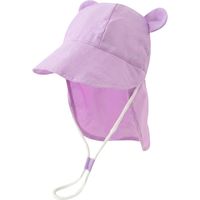 Chapeau Anti UV Bébé, Chapeau Anti UV Enfant, Respirant Chapeau Bebe, Protègenuque Casquette Bebe Garçon, Chapeau Bebe Fille, Chapeau de Plage pour 6 Mois à 2 Ans Enfants Plage (Marron)