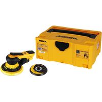 Mirka – Ponceuse excentrique 125-150 mm – Moteur sans charbons – Ponçage sans poussière – Excentricité 5,0 mm – Coffret de rangement inclus