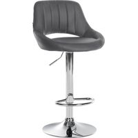 Barhocker Milet Kunstleder grau chrom