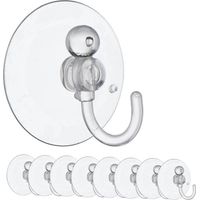 Bathroom hooks Kitchen hooks Wall hooks with suction cups, suitable for towels and dishcloths, 8-pack