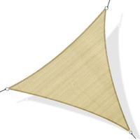 Tendeau triangulaire imperméable HDPE 3x3x3 m, métal, couleur ottone