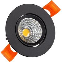 Spot Downlight LED 15W Rond COB CRI90 Coupe Ø 90 mm Noir No Flicker 2700K Blanc chaud