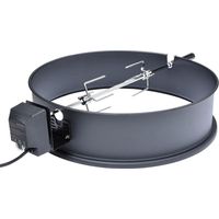 BRK-6025 Rôtissoire Électrique pour Barbecue Weber 57 cm - Tournebroche pour BBQ Weber Kettle - Accessoire pour Barbecue à Charbon 57 cm - Tourne de Broche