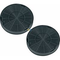 Ersatzteil - 2x Runder Aktivkohlefilter FAC 529/1, Type F196 - - FAURE, INDESIT, ARISTON HOTPOINT, ROBLIN, ELECTROLUX, NEFF, DE DIETRICH, SIEMENS, ZANUSSI, BOSCH, AEG, ARTHUR MARTIN ELECTROLUX, SCHOL