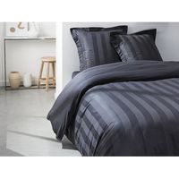 Bettwäsche TODAY Prestige - 220 x 240 cm - 2 Personen - 100% Satin aus Baumwolle - Anthrazit