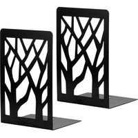 Serre-livres en métal 1 paire, serre-livres décoratifs pour étagères robustes