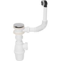 Ensemble bonde et siphon Quick Clac pour lavabo – Réglable en hauteur – Garde d’eau 50mm – Efficace contre les odeurs – TYC